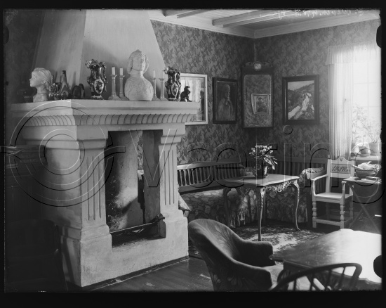 Fotoeske med interiør Nansen, Munthe